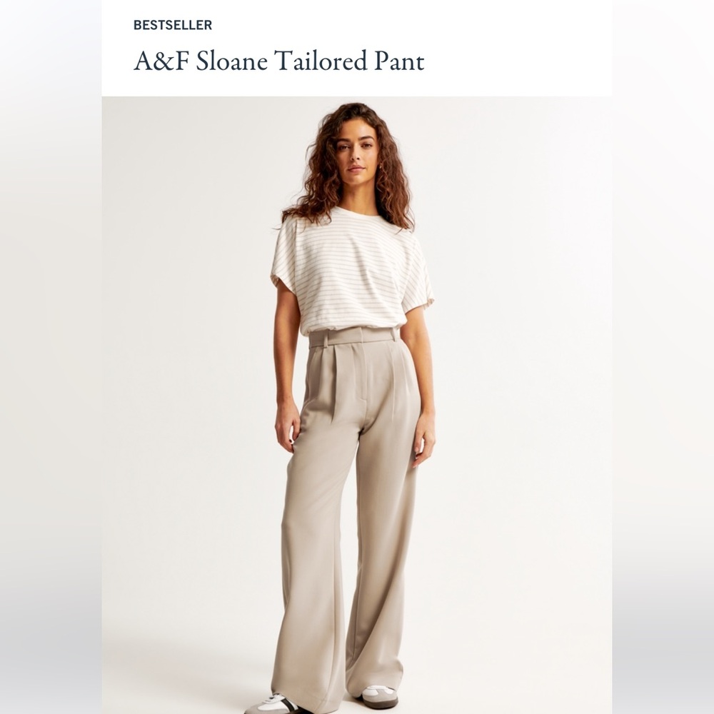 Abercrombie & Fitch A&F Sloane Tailored Pant - Light Brown